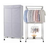 EVERGOODS Electric Clothes Dryer, 2-Tier Heated Clothes Airer, with 15kg Capacity - Energy-Efficient Indoor Dryer,1000W Low Power Consumption,Heated Laundry Drying Rack, Remote Control Fast Drying for