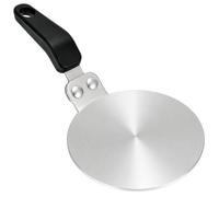 EVERGOODS Induction Hob Converter Plate 13cm, Moka Pot Induction Adapter Heat Diffuser with Bakelite Handle, Stainless Steel Stovetop Adapter for Gas Ceramic Electric Induction Hobs