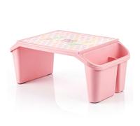EVERGOODS Lap Desk for Bed Adult Large 57cm Portable Laptop Tray Table with Storage Pockets Lightweight Breakfast Tray Bed Tray Table Lap Tray Desk Laptop Bed Table for Sofa Couch Floor (Pink)
