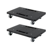 EVERGOODS Moving Furniture Dolly Connectable 440LBS Capacity Piano Moving Dolly Heavy Duty 4 Wheel Moving Cart for Moving Heavy Furniture Black (2 PCS)