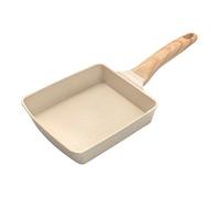 EVERGOODS Non-Stick Tamagoyaki Frying Pan - Japanese Square Omelette Pan for Induction, Gas & Electric Stoves, Rectangle Egg Pan for Pancakes, Crepes, Bacon & Sausages (White)