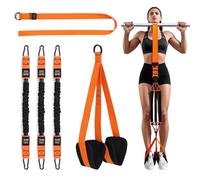 EVERGOODS Pull Up Assistance Bands Heavy Duty Resistance Band Pull Up Assist Band System Adjustable Weight/Size with Fabric Feet/Knee Rest for Pull-Ups, Chin-Ups, Home Gym, Strength Training Exercise