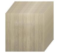 EVERGOODS Self Adhesive Marble Wall Tiles 40 Pack 30x30cm, Peel and Stick PVC Waterproof Wall Panels for Shower, Kitchen Backsplash Stick on Tiles for Bathroom, Living Room (40PCS Grey Wood Grain)