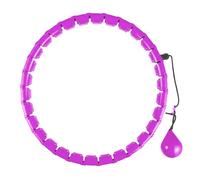 EVERGOODS Weighted Hula Hoop for Adults with Smart Spin Ball, Plus Size Fitness Hoop with 24 Detachable Links, Adjustable Waist 66-120cm, Effective Fat Burning & Core Toning, Ideal for Women (Purple)
