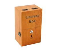 EVERGOODS Wooden Useless Box - Funny Self-Closing Desktop Toy, Creative Prank Gadget, Tricky Board Game, Party Gift, Desktop Decoration for Adults & Teens