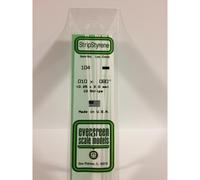 Evergreen 104 - 0.01" x 0.08" Polystyrene Strips 14"/35cm 10pcs