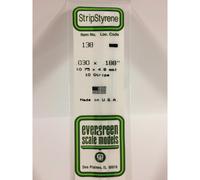 Evergreen 138 - 0.03" x 0.188" Polystyrene Strips 14"/35cm 10pcs