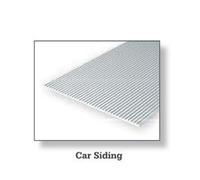 Evergreen 2067 1 x 0 Scale 3.25" Spacing 6" x12"x .020" Styrene 'Car Siding' Sht