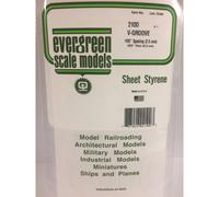 Evergreen Models Polystyrene Plate Structure 0.5x150x300 mm Grid 2.5 2100