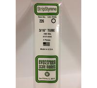 Evergreen 226 - 0.188"/4.8mm Polystyrene 14"/35cm Tubes 4pcs