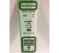 Evergreen 262 - 0.08"/2.0mm Polystyrene Channels 14"/35cm 4 pcs