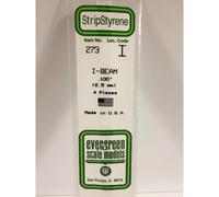 Evergreen 273 - 0.1"/2.5mm Polystyrene I-Beams 14"/35cm 4 pcs