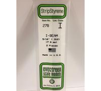 Evergreen 278 - 0.312"/7.9mm Polystyrene I-Beams 14"/35cm 2 pcs