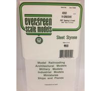 Evergreen 4050 - 0.050" Polystyrene V Groove Siding Sheet 6" x 12"