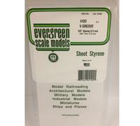 Evergreen 4100 - 0.100" Polystyrene V Groove Siding Sheet 6" x 12"
