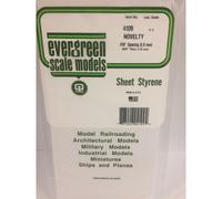 Evergreen 4109 - 0.109" Polystyrene Novelty Siding Sheet 6" x 12"