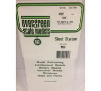 Evergreen 4502 - 1/12" x 1/12" Polystyrene Square Tile Sheet 6" x 12"