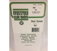 Evergreen 4506 - 1/3" x 1/3" Polystyrene Square Tile Sheet 6" x 12"