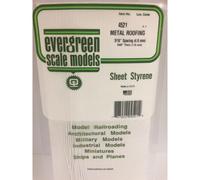 Evergreen EG4521 Metal Roofing 4.8mm Spacing 1.0mm Thick Plasticard Sheet