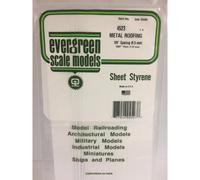 Evergreen 6x12in (15x30cm) Seam Roofing Plastic Sheet .040in (1.0mm) Thick 3/8in