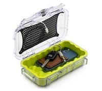Evergreen 56 Clear Waterproof Dry Box Protective Case with Colored Rubber Insert,Travel Safe,Mil Spec,USA Made,for Tackle Organization of Cameras, Phones, Camping, Traveling, Water Sports (Green)