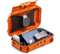 Evergreen 56 Waterproof Waterproof Protective Case for Waterproof Box - Travel Safe/Mil Spec/Made in The USA - for Organizing Cameras, Phones, Camping, Fishing, Hiking, EDC, Sports, Orange, Case