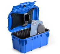 Evergreen 58 Waterproof Dry Box Protective Case - Travel Safe/Mil Spec/USA Made - for Cameras, Lenses, Phones, Pistols, First Aid, Boating, Water Sports, Tacklebox, Ammo Can, Deck Boxes (Blue)