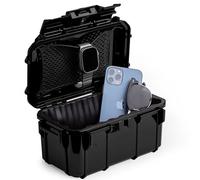 Evergreen 58 Waterproof Dry Box Protective Case - Travel Safe/Mil Spec/USA Made - for Cameras, Lenses, Phones, Pistols, First Aid, Boating, Water Sports, Tacklebox, Ammo Can, Deck Boxes (Black)