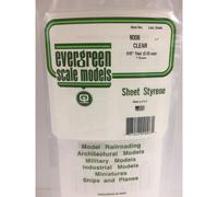 evergreen 9006 Clear Polystyrene Sheet 150 x 300 x 0.25 mm (Pack of 2)