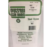Evergreen 9007 Polystyrene 0.015" Clear Transparent Sheets x2 6" x 12"