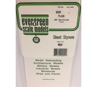 Evergreen 9009 Polystyrene 0.005" Plain White Sheets x3 6" x 12"
