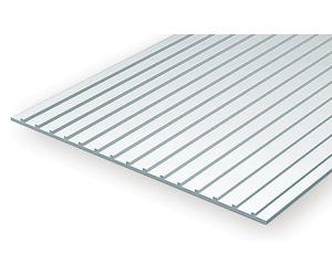 Evergreen EG4521 Metal Roofing 4.8mm Spacing 1.0mm Thick Plasticard Sheet