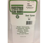 Evergreen EV2030 White Striped Styrene Sheet 15x30cm 0.25mm Modeling
