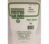 Evergreen EV4030 White Striped Styrene Sheet 15x30cm 0.25mm Modeling