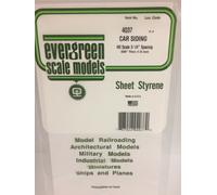 Evergreen EV4037 Striped Sheet White Styrene 15x30cm 0.95mm Modeling