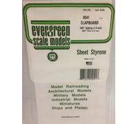Evergreen EV4041 Lined Sheet White Styrene 15x30cm 0.50mm Modeling