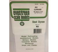 Evergreen EV4041 Lined Sheet White Styrene 15x30cm 0.50mm Modeling