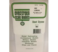 Evergreen EV4060 Lined Sheet White Styrene 15x30cm 0.33mm Modeling