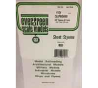 Evergreen EV4101 White Striped Styrene Sheet 15x30cm 2.5mm Modeling