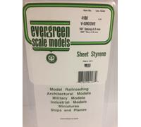 Evergreen EV4188 Sheet 1mm V-groove 4.8mm modeling