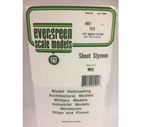 Evergreen EV4501 Checkered Sheet 15x30cm 1.6mm Modeling