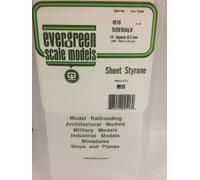 Evergreen EV4516 Checkered Sheet 15x30cm 6,3mm Modeling