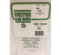 evergreen 3 x Clear Polystyrene Sheet 150mm x 300mm x 0.13mm 9005