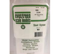 Evergreen EV9006 Polystyrene Trasp. 15x30cm Spess. 0,25mm (2pz) Modeling