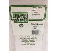 Evergreen EV9010 White Polystyrene 15x30cm Thickness 0.25mm (4pcs) Modeling