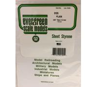 Evergreen EV9105 White Polystyrene 20x53cm Thickness 1mm (3pcs) Modeling