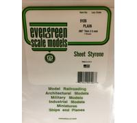 Evergreen EV9106 White Polystyrene 20x53cm Thickness 1.5mm (2pcs) Modeling