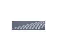 EverGreen EVG121 0.02 x 0.03 in. Styrene Strips Railroad Scratch Building Supply, White