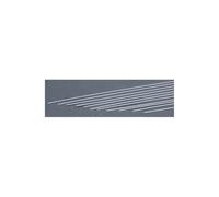EverGreen EVG122 0.02 x 0.04 in. Styrene Strips Railroad Scratch Building Supply, White