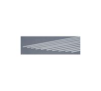 EverGreen EVG127 0.20 x 0.156 in Styrene Strips Railroad Scratch Building Supply, White